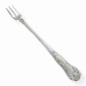 Antique Rodgers Vintage Grape Pattern Silverplate Long Handle Pickle Olive Fork